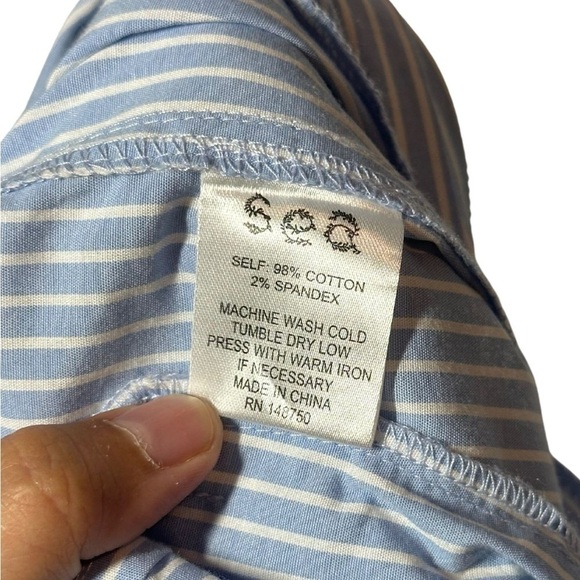 NWT Sea New York Salma Suiting Pinstripe Paper Bag Waist Blue Shorts Size XS - Picture 5 of 9